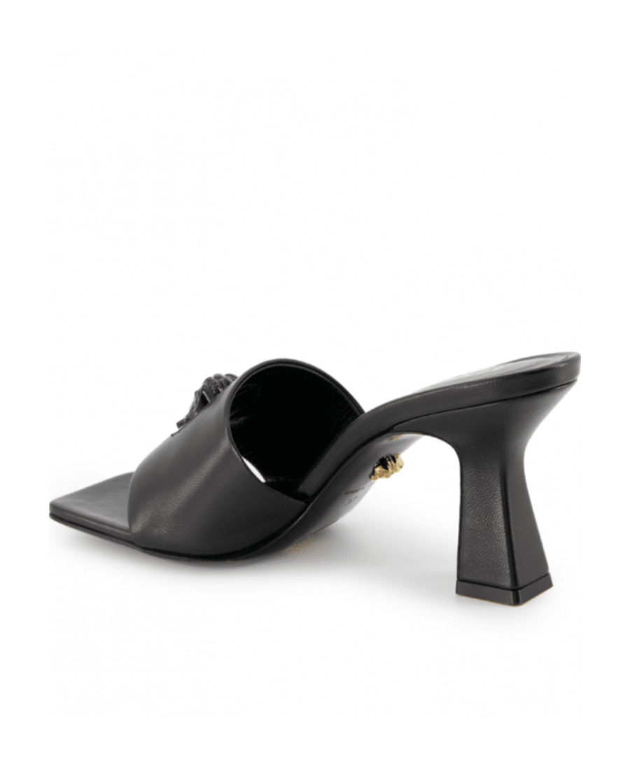 Versace Medusa-head Leather Mules In Black