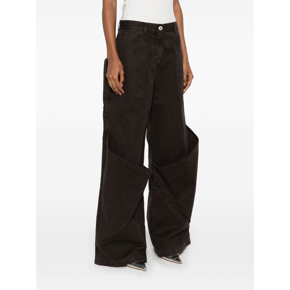 Attico Belt-loop Casual Pants In Black