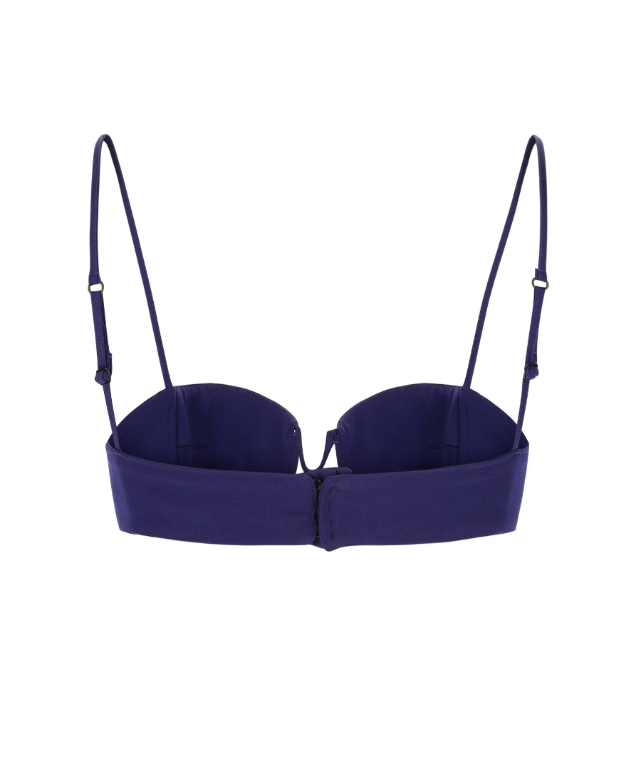 Shop Stella Mccartney Spaghetti Strapped Satin Bra Top In Blue
