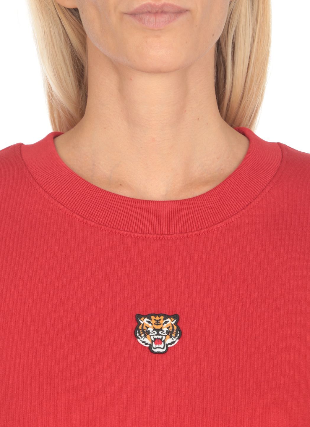 Kenzo 'lucky Tiger' Classic Embroidered Sweatshirt In Red