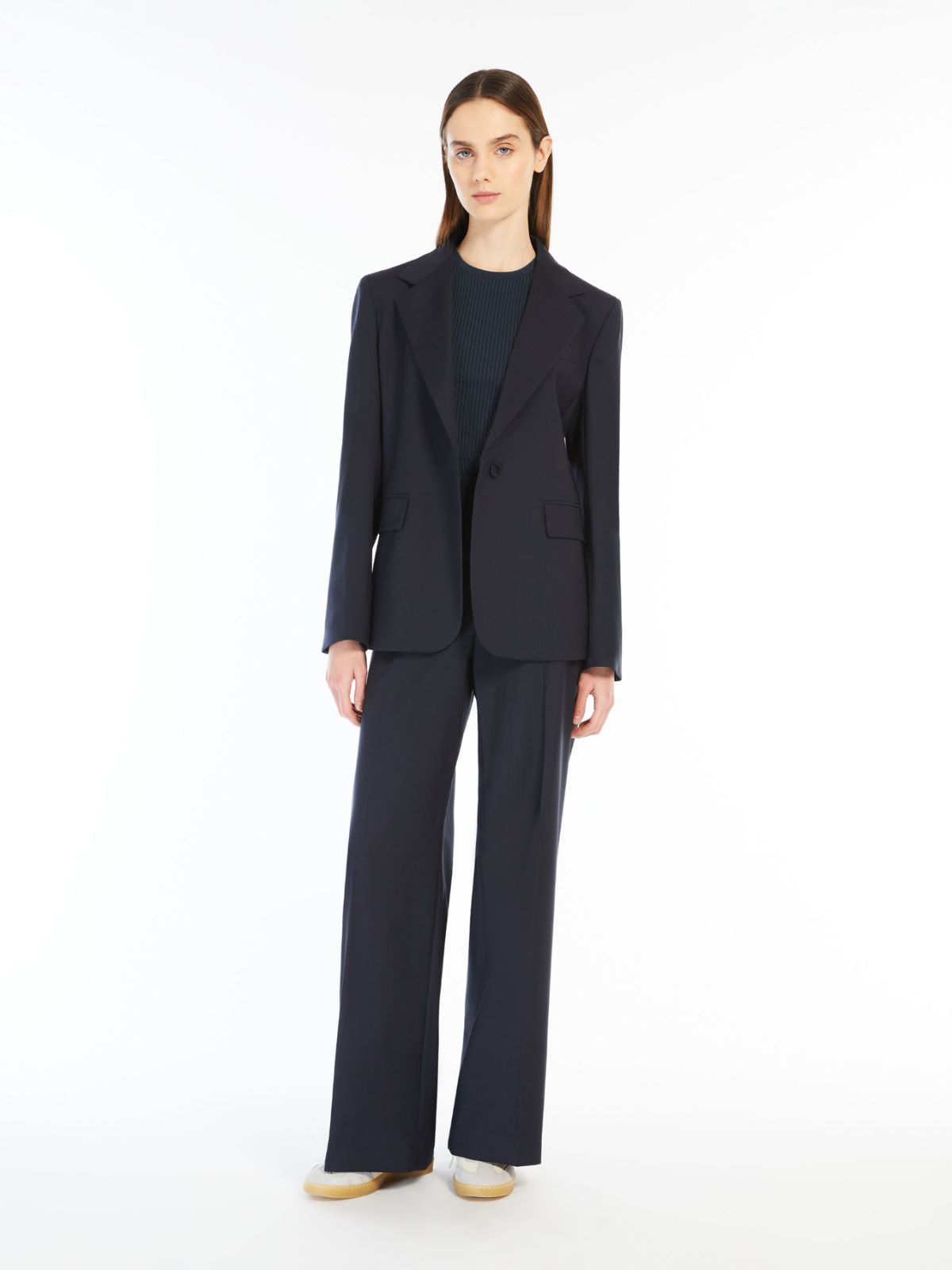 Weekend Max Mara Long-sleeved Suit Coat In Black