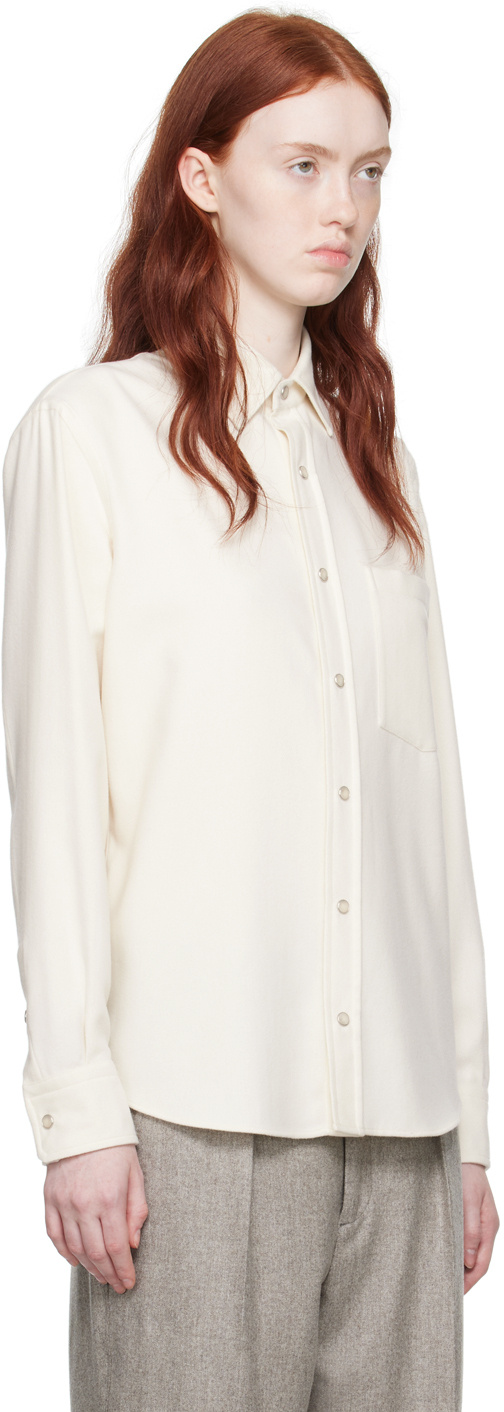 Shop Zegna Button-down Lapel Shirt In White