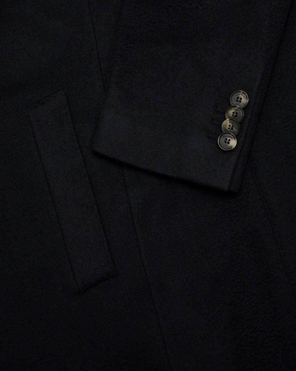 Ferragamo Lapel Coat In Black