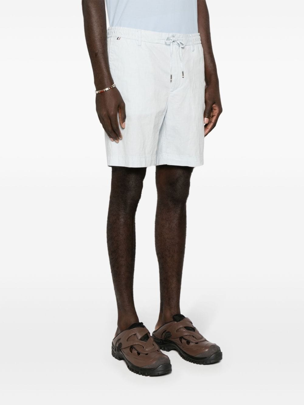 Hugo Boss Drawstring Bermuda Shorts In White