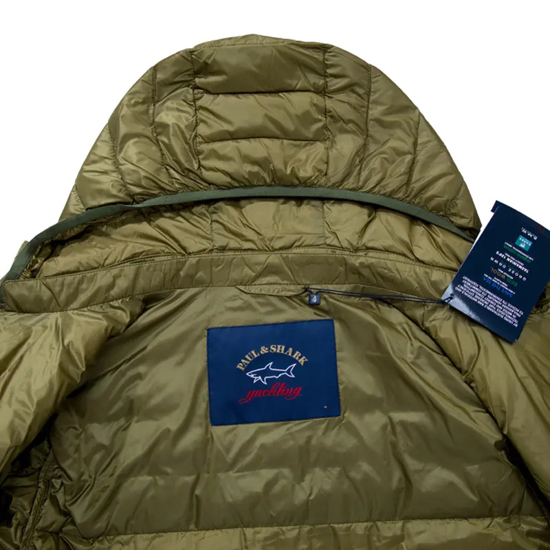 Paul & Shark Zipper Down Jacket In Green