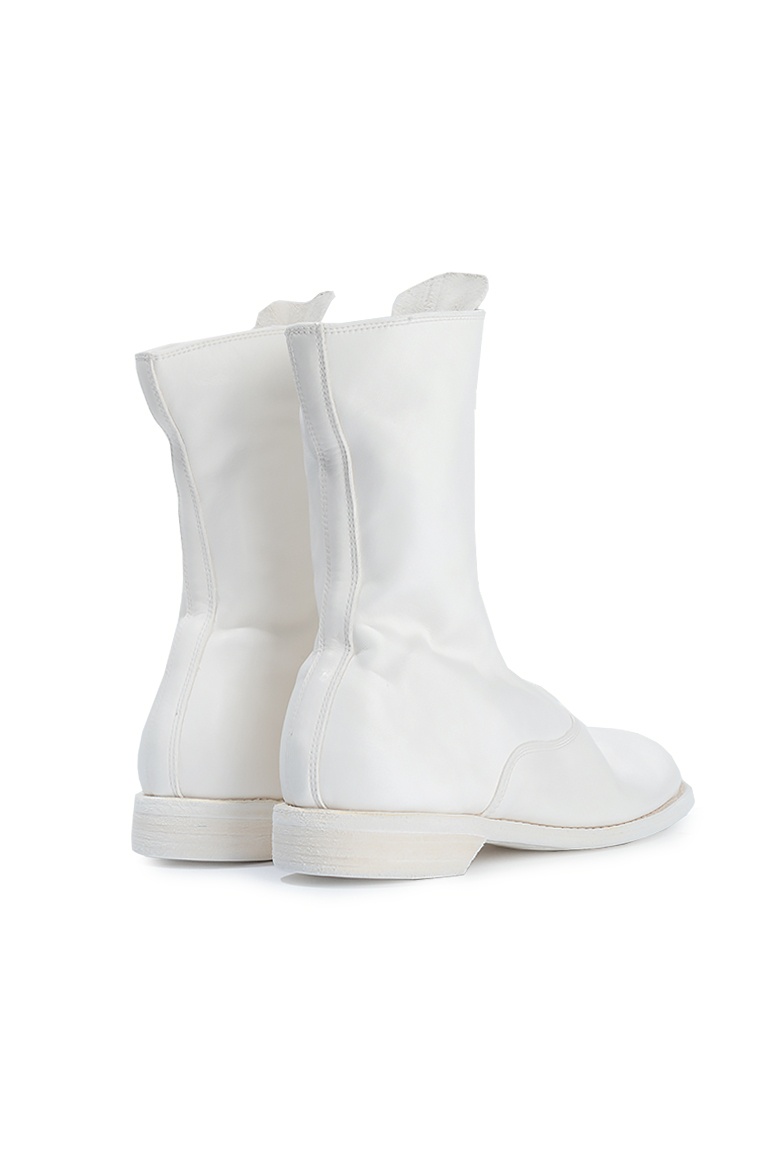 Guidi Round-headed Casual Boots In White