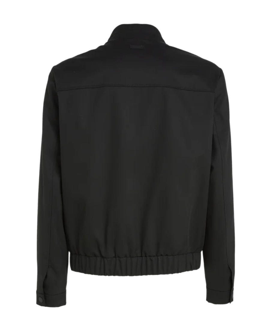 Shop Calvin Klein Long-sleeved Casual Jacket In Black