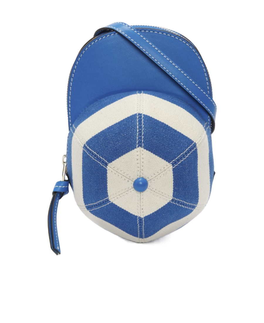 Jw Anderson Medium Cap Leather Crossbody Bag In Blue