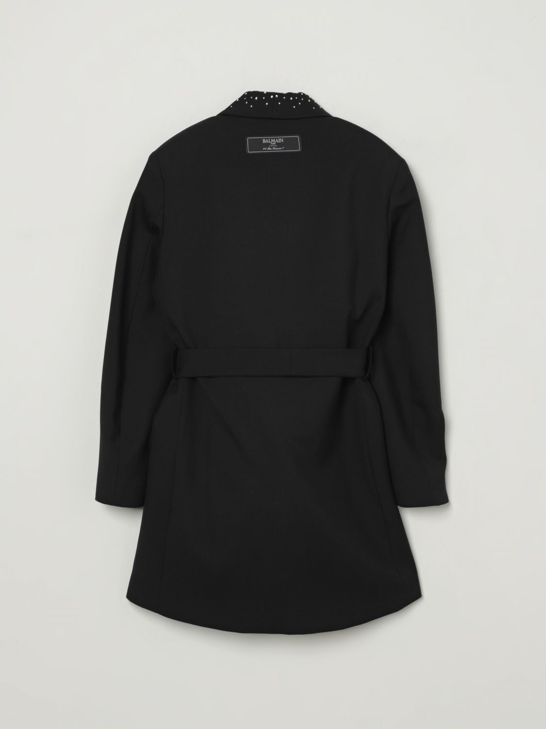 Balmain Long Sleeve Dress In Black