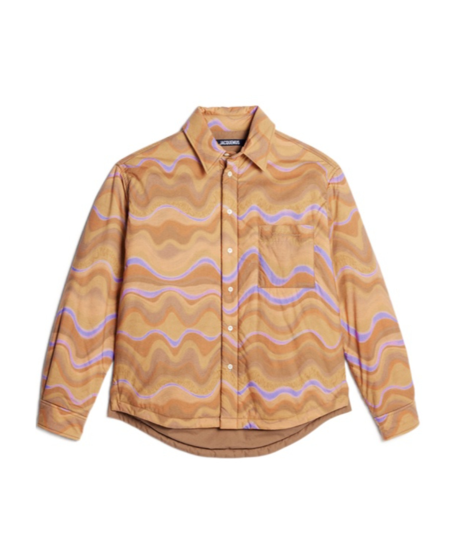 Jacquemus Padded Shirt Jacket In Nude