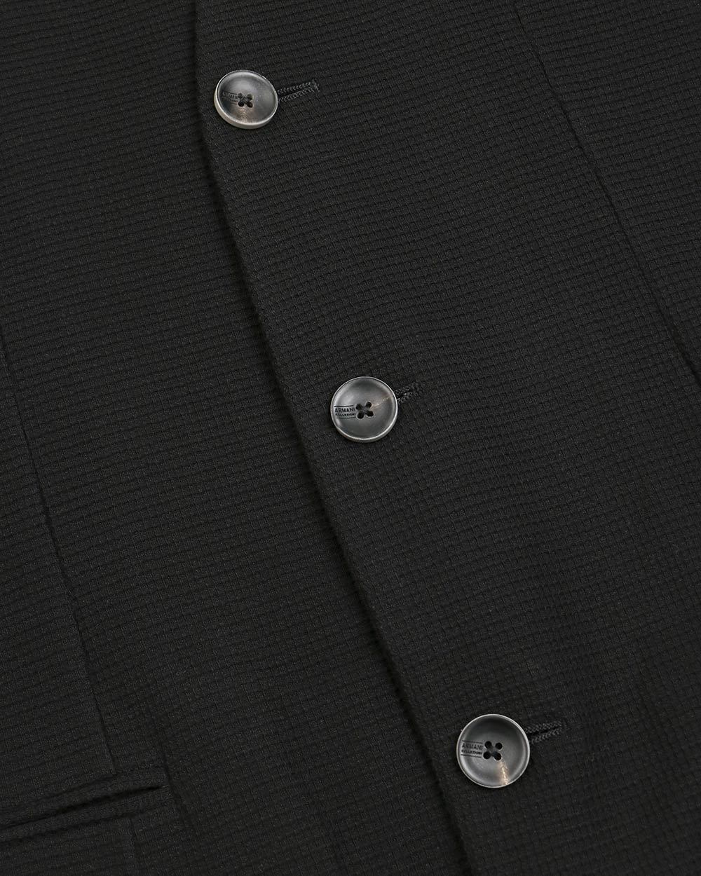 Armani Collezioni Logo Casual Jacket In Black