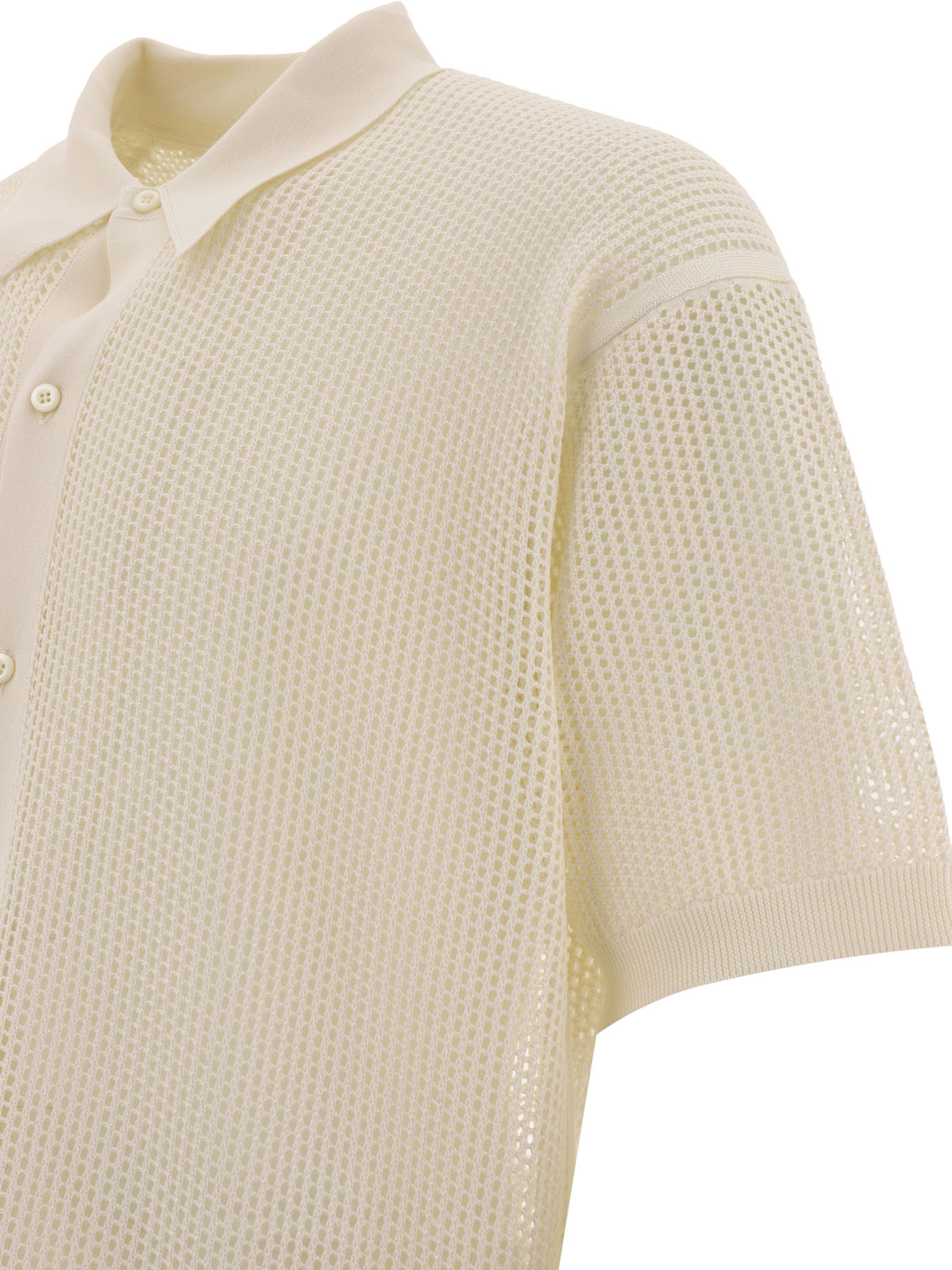 Prada Open-knit Silk Blend Cardigan In White