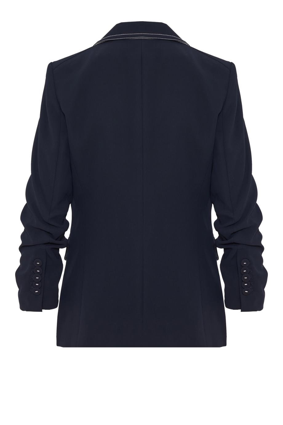 Veronica Beard Battista Dickey Crepe Blazer In Blue
