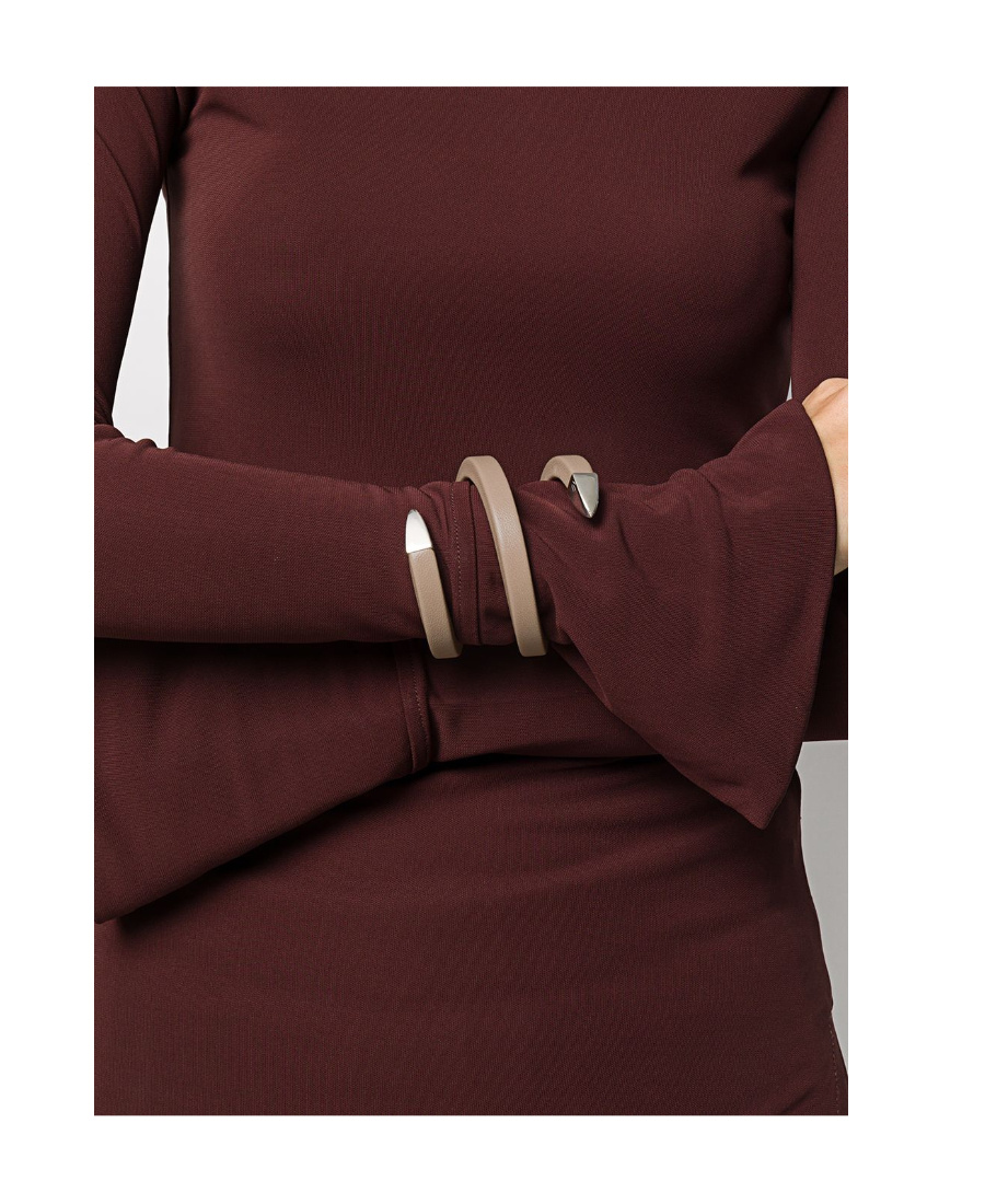 Bottega Veneta Spiralled Wrist Cuff In Yellow