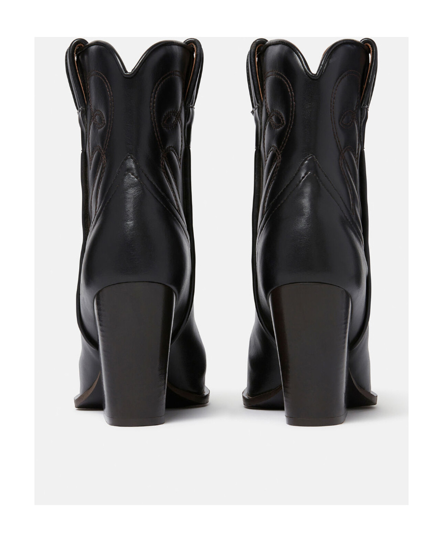 Stella Mccartney Alter Mat Cowboy Ankle Boots In Black