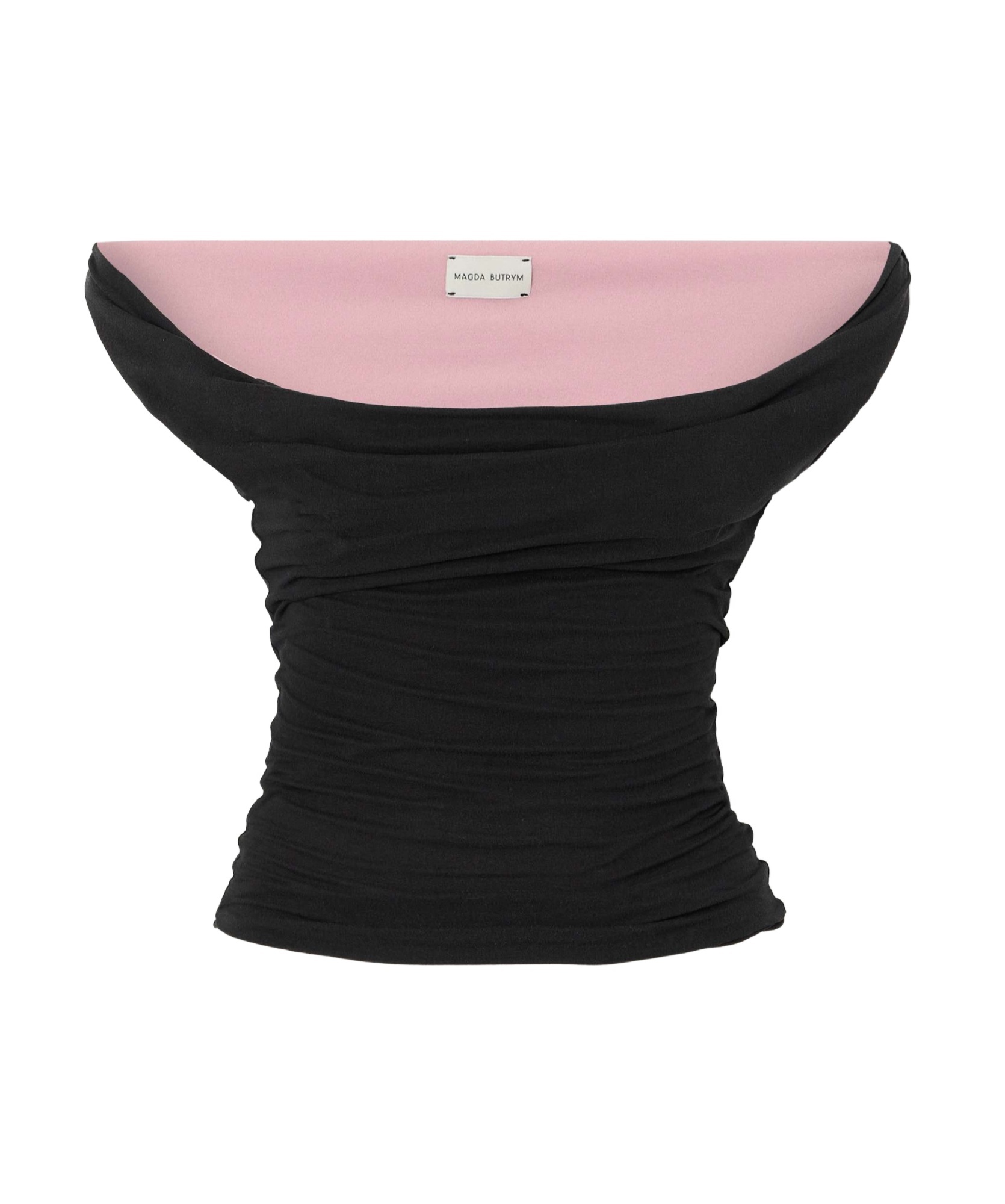 Magda Butrym Off-the-shoulder Layered Top In Black