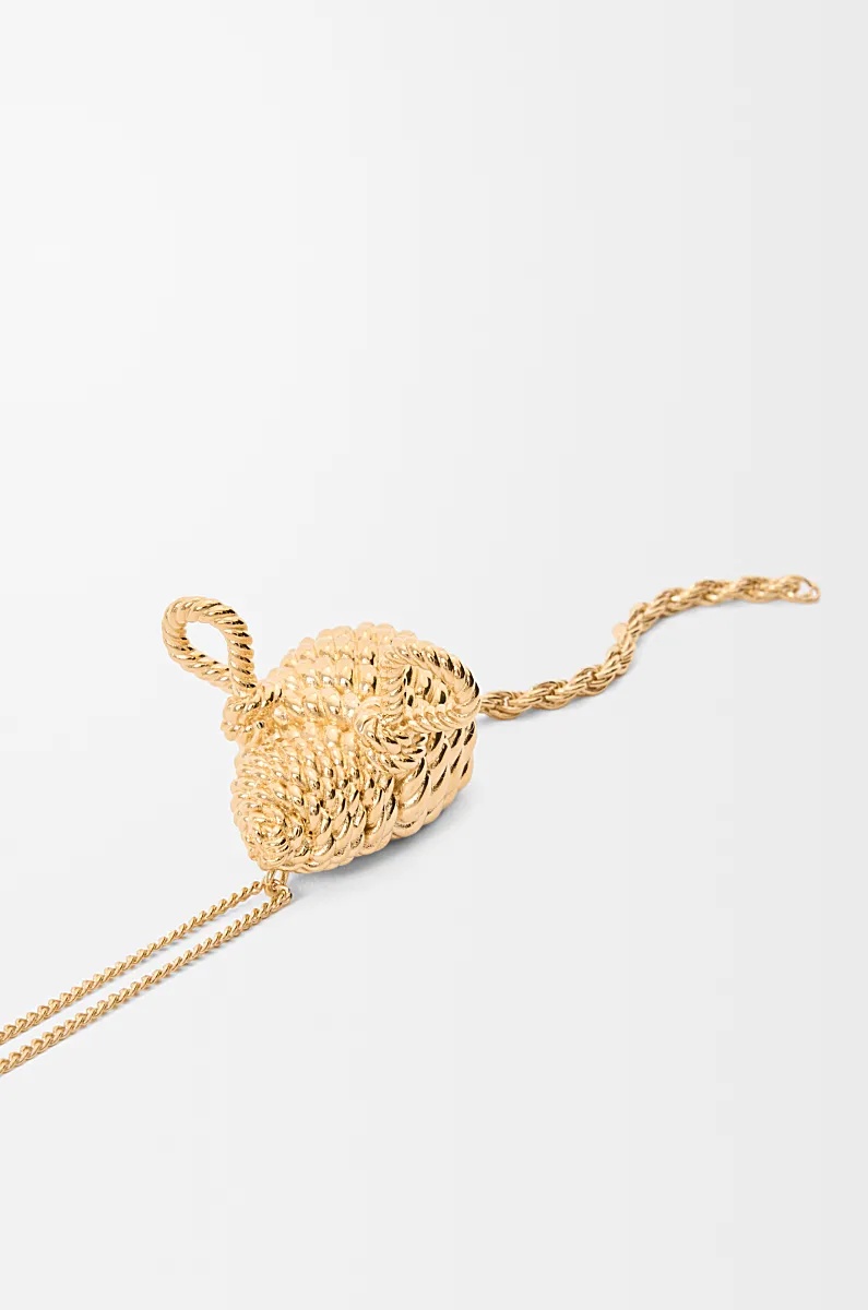 Loewe Mickey Mouse Necklace In Gold Brass In Gold
