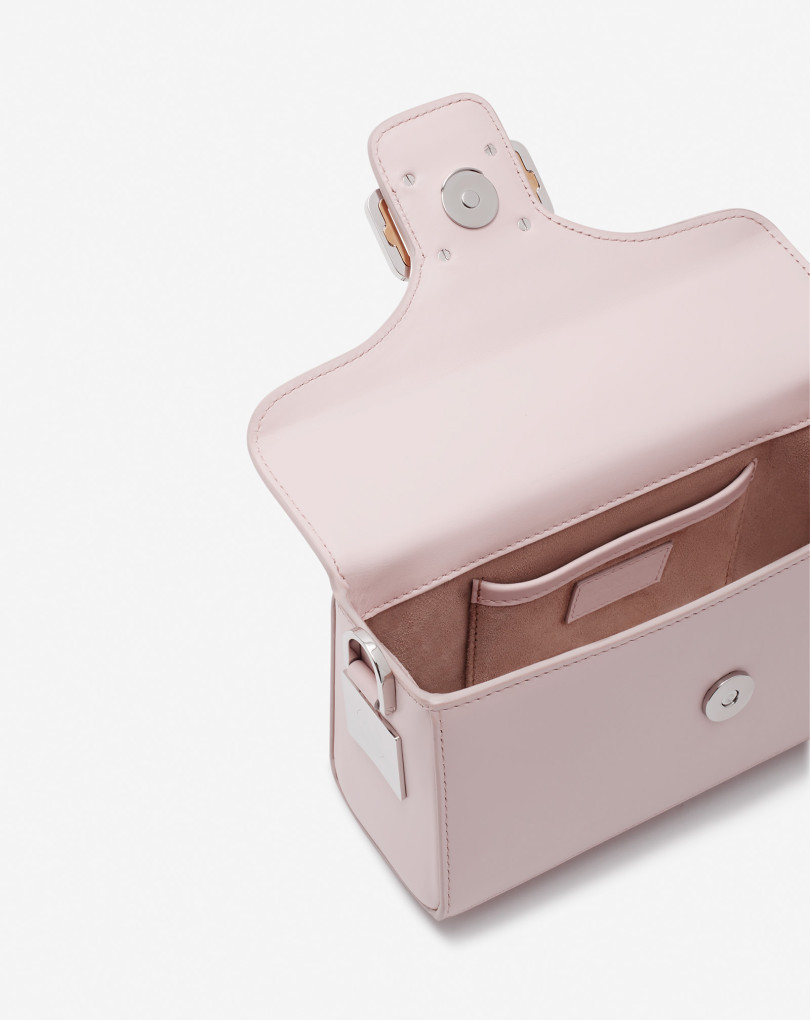 Shop Lanvin Pencil Cat Nano Top Handle Bag In Pink