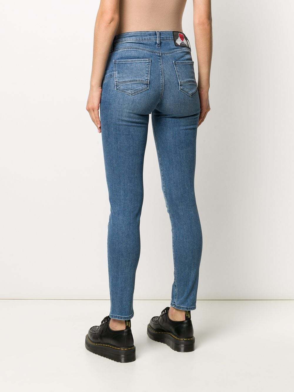 Moschino Skinny Jeans With Low Waist In Blue