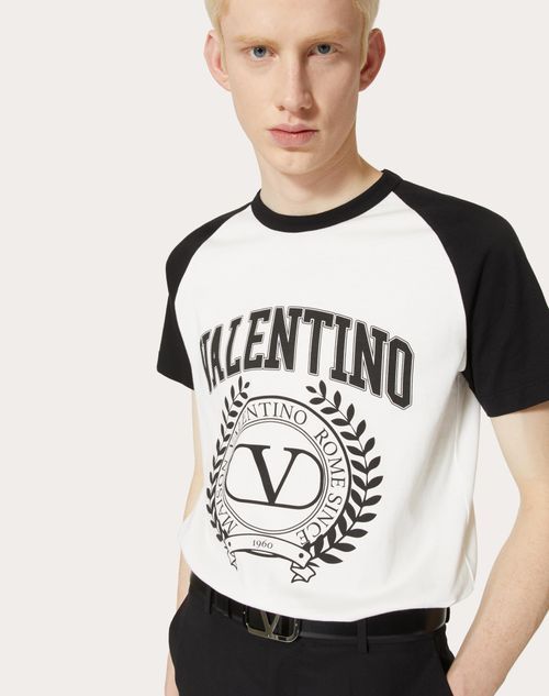 VALENTINO MAISON VALENTINO EMBROIDERED COTTON T-SHIRT