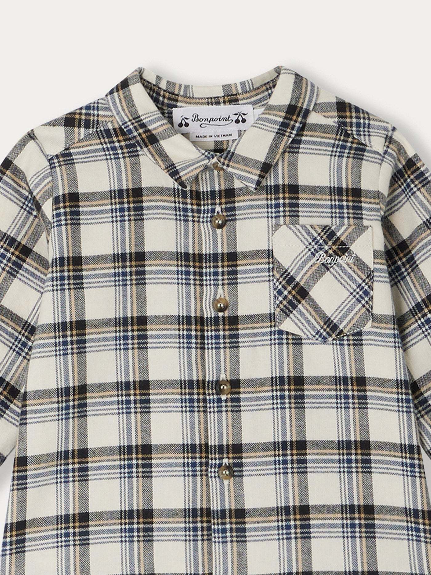 Bonpoint Gillo Shirt With Pointed Collar In Gray