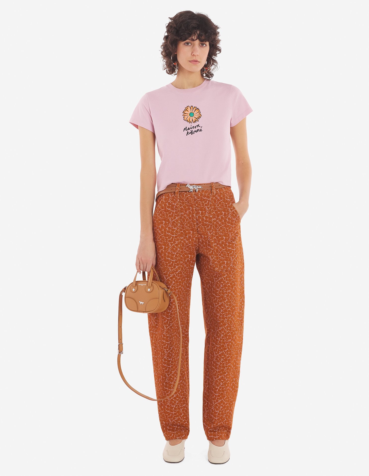 MAISON KITSUNÉ FLOATING FLOWER-PRINT COTTON T-SHIRT
