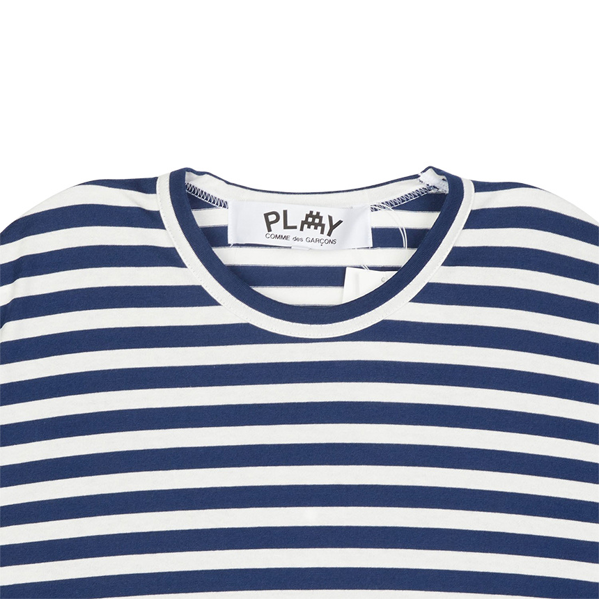 Comme Des Garçons Play X The Artist Invader Striped Long-sleeve T-shirt