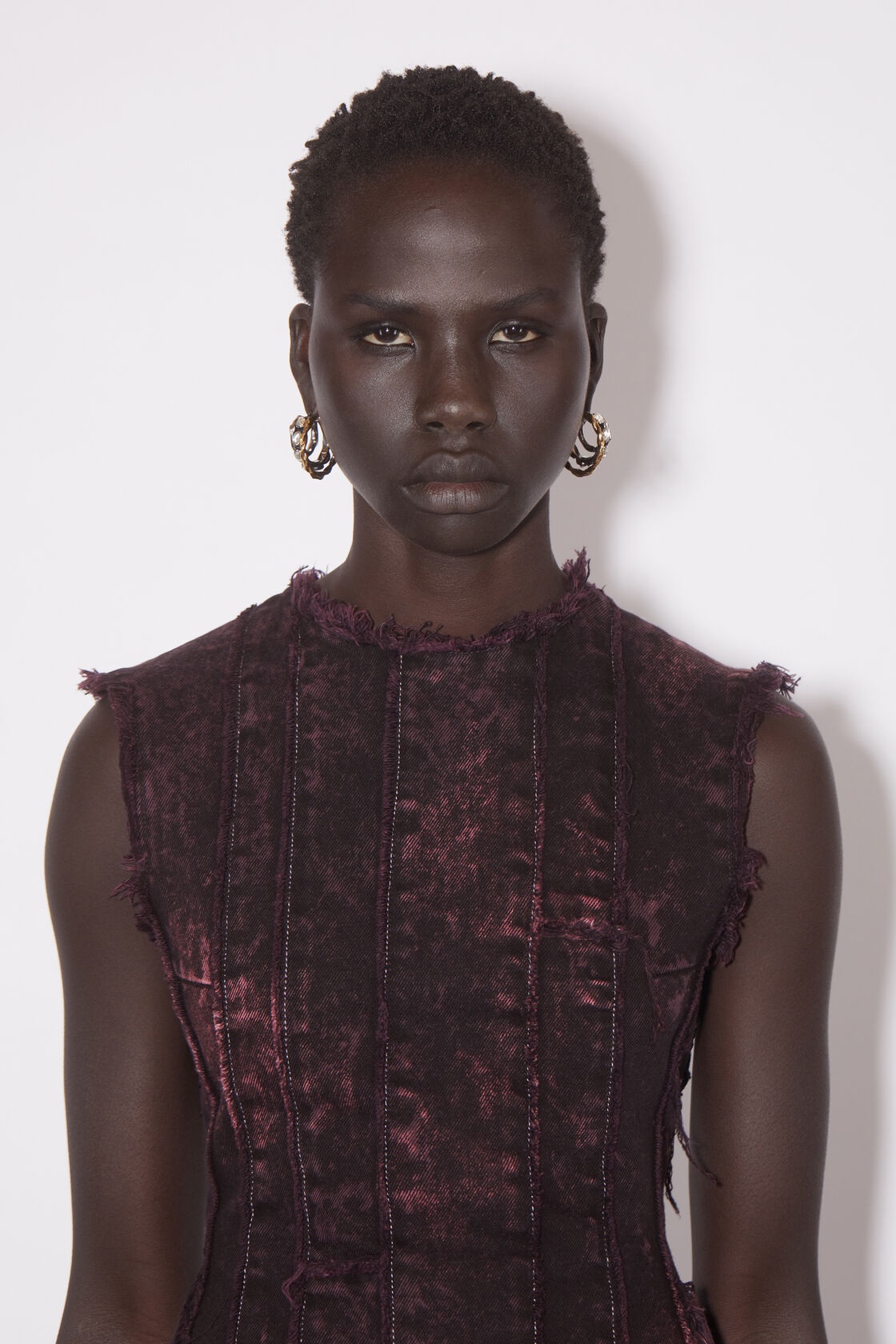 Acne Studios Jeans Sleeveless Vest In Black