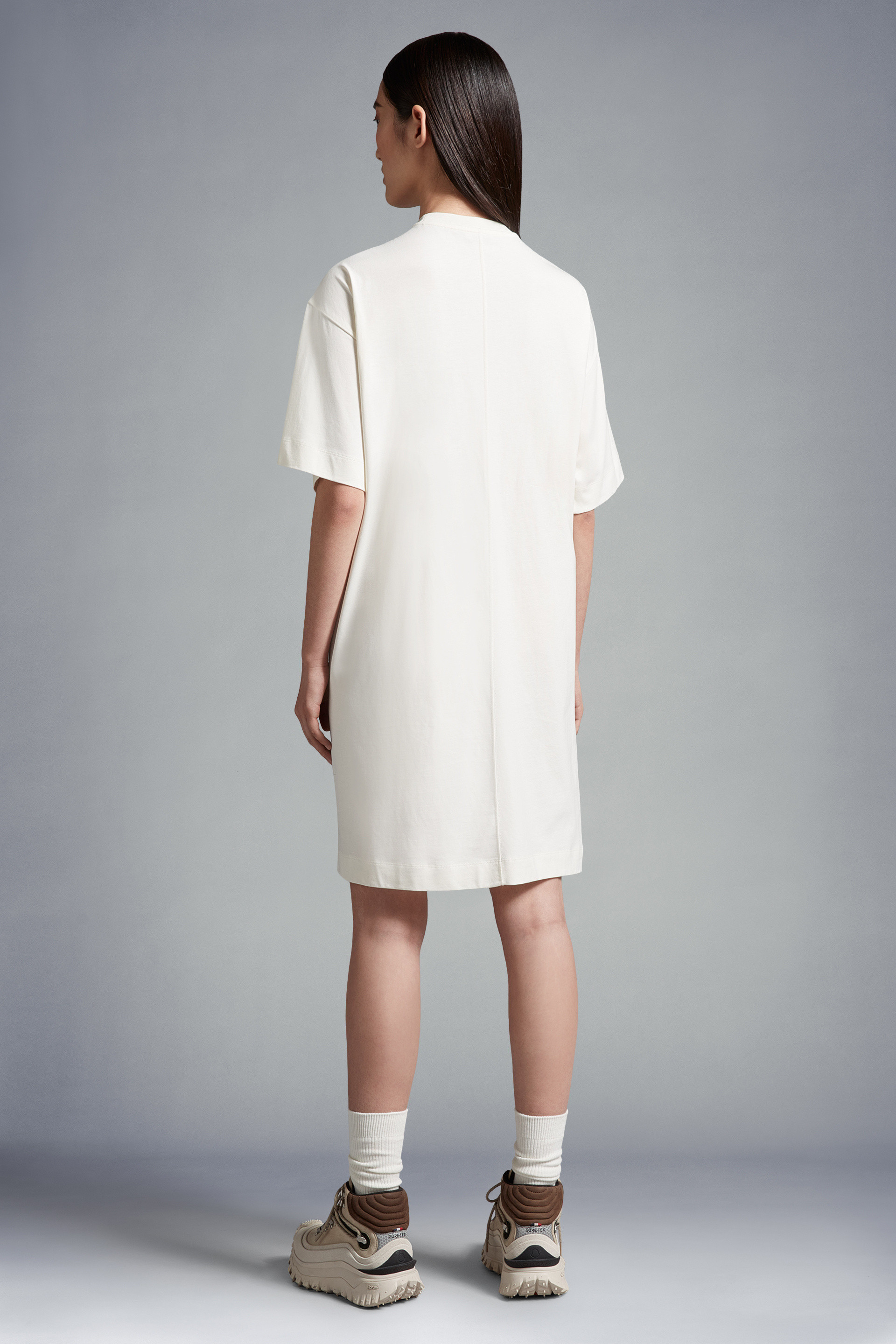 Moncler Logo Dress In White