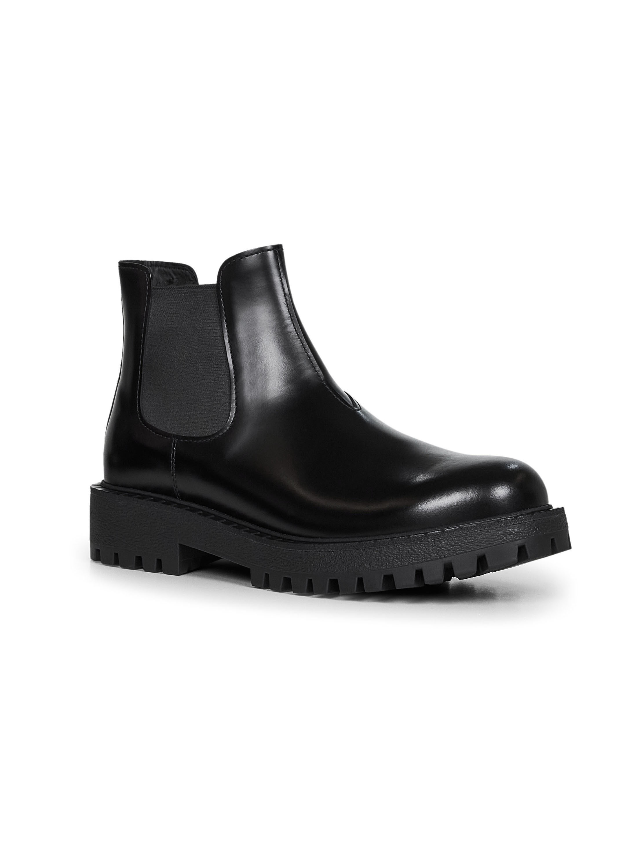 Prada Leather Chelsea Boots