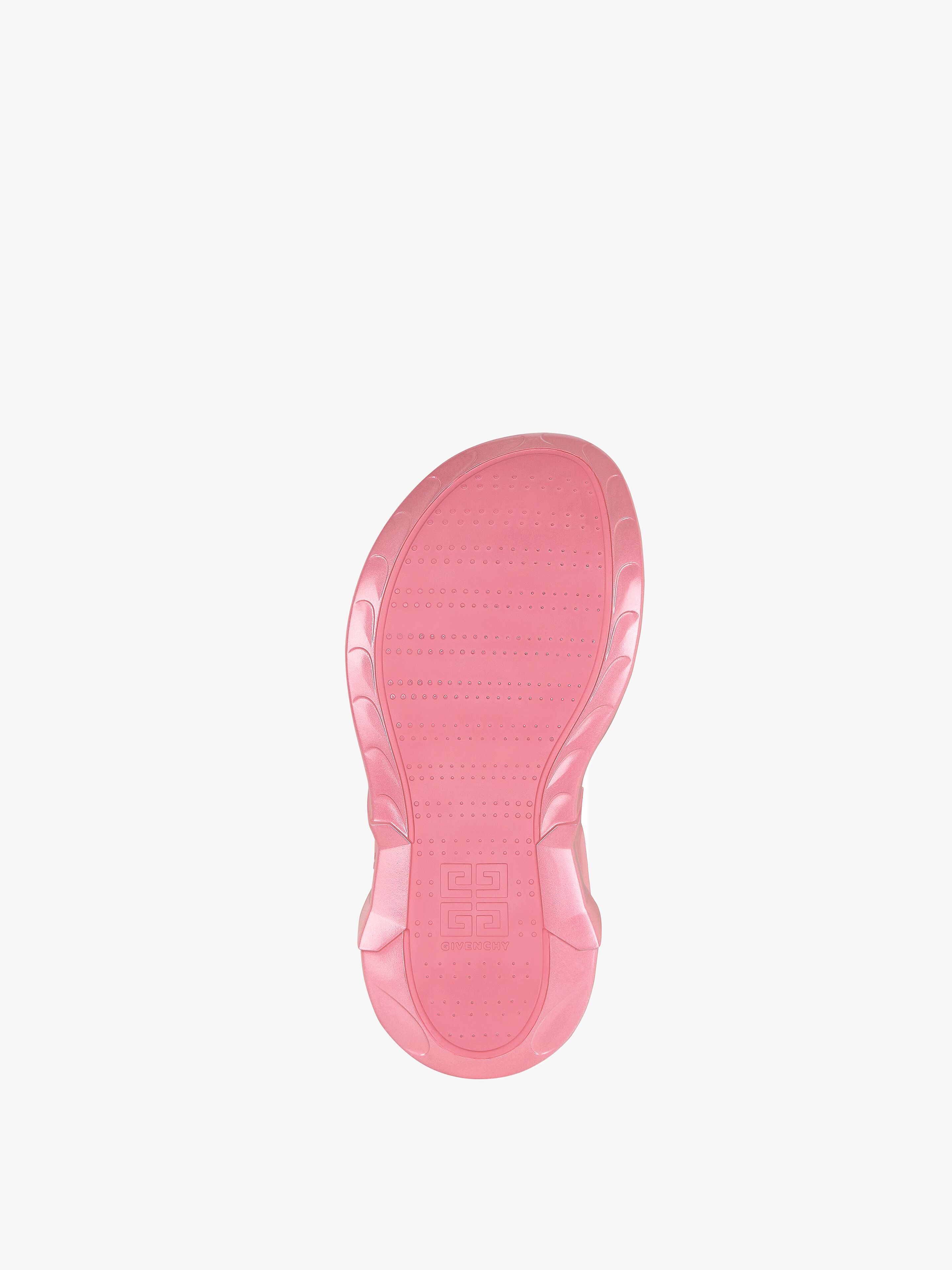 Givenchy Marshmallow Wedge Sandals In Iridescent Rubber In Pink