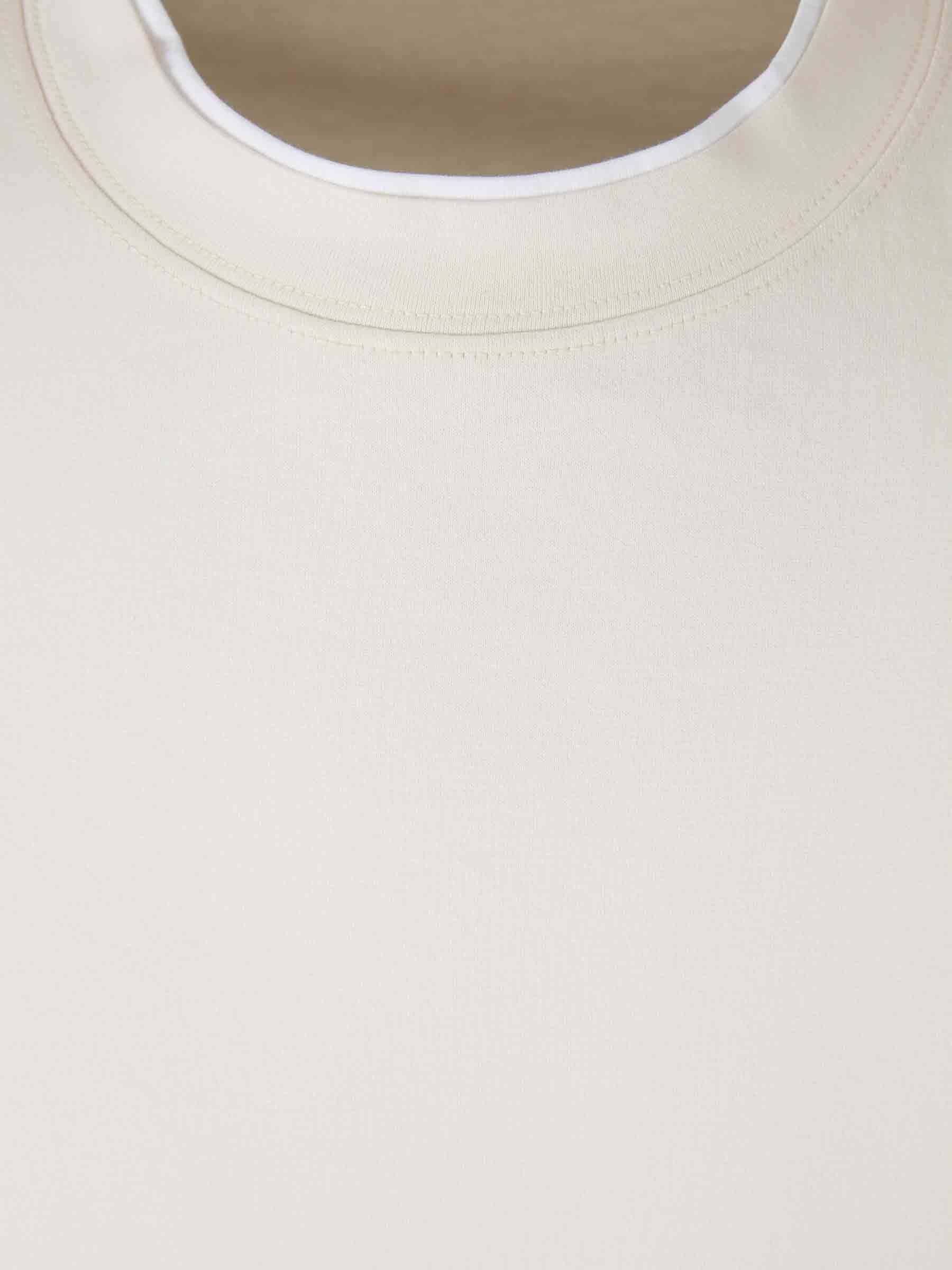 Brunello Cucinelli Ribbed-trim Cotton T-shirt In White