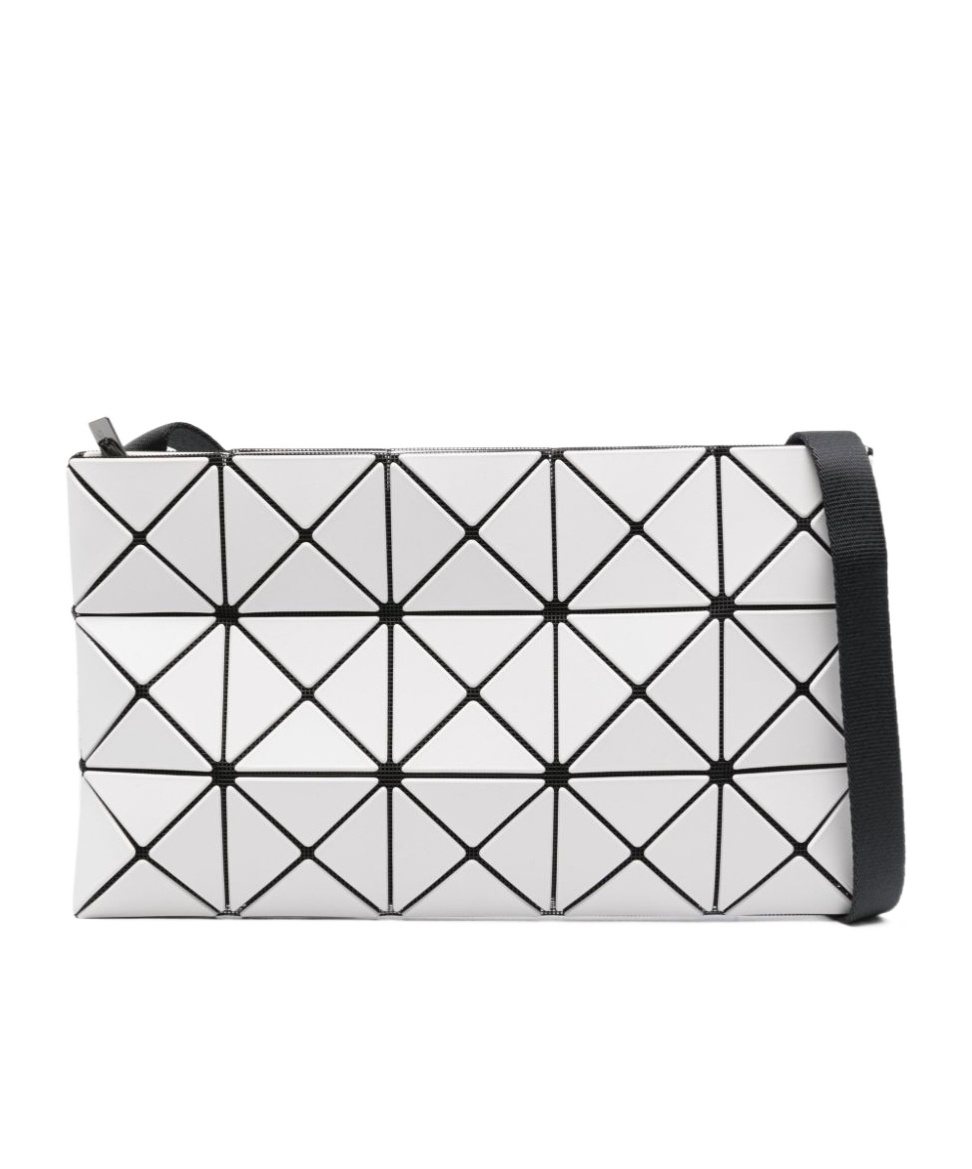 Bao Bao Issey Miyake Gray Carton Matte Shoulder Bag In White