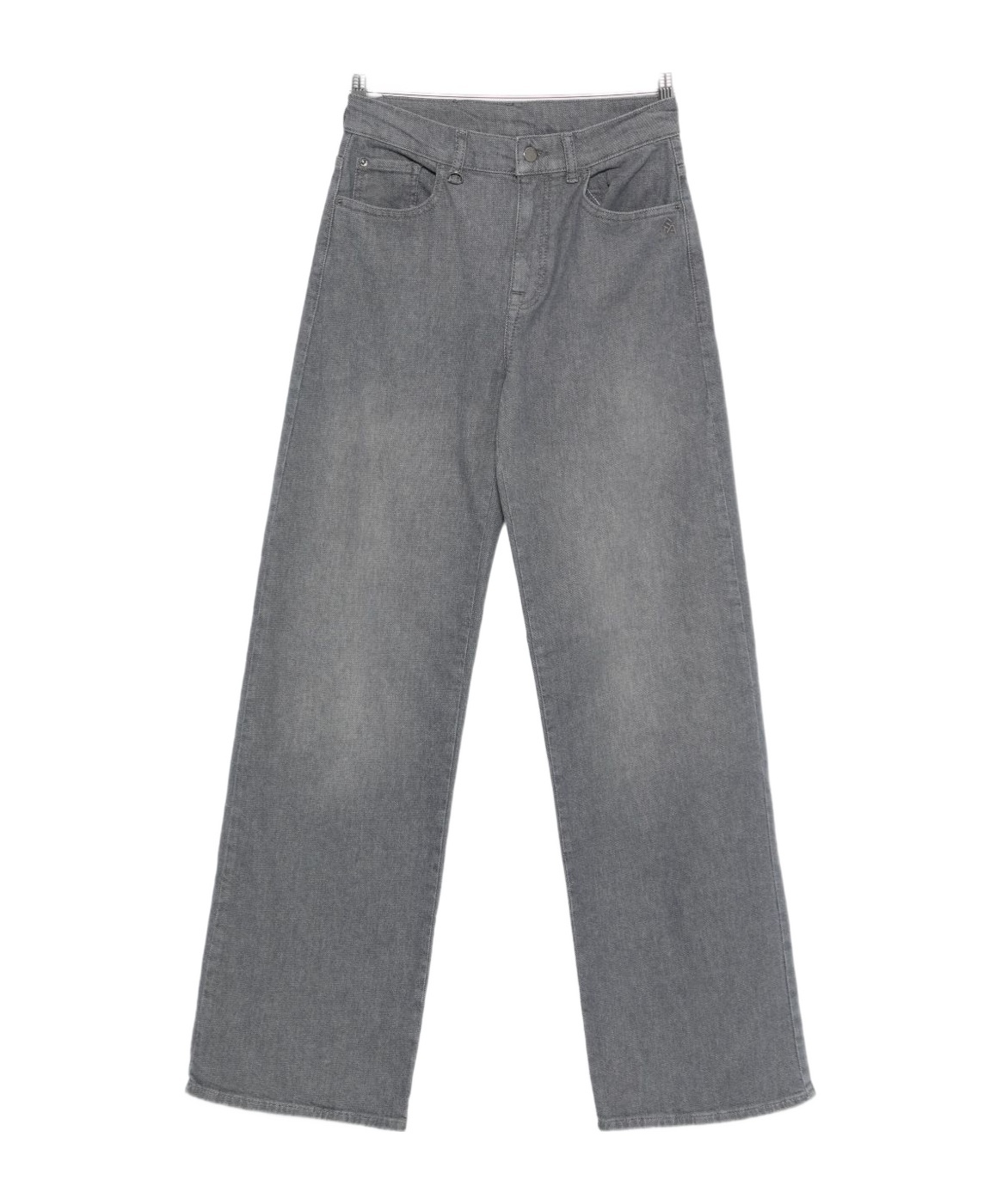 Emporio Armani Medium Waist Denim Jeans In Gray