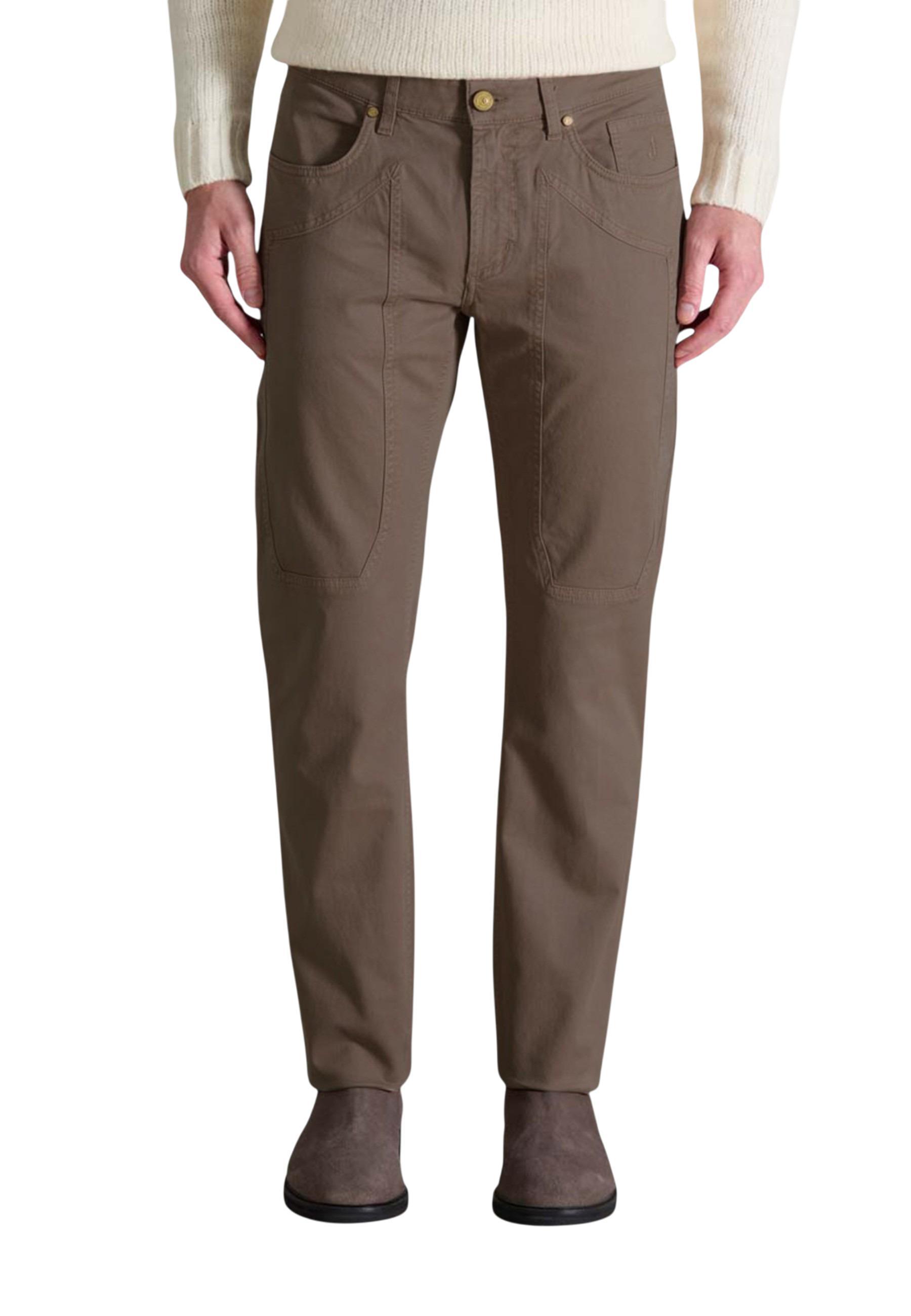 Jeckerson Casual Pants With Belt Loops In Brown