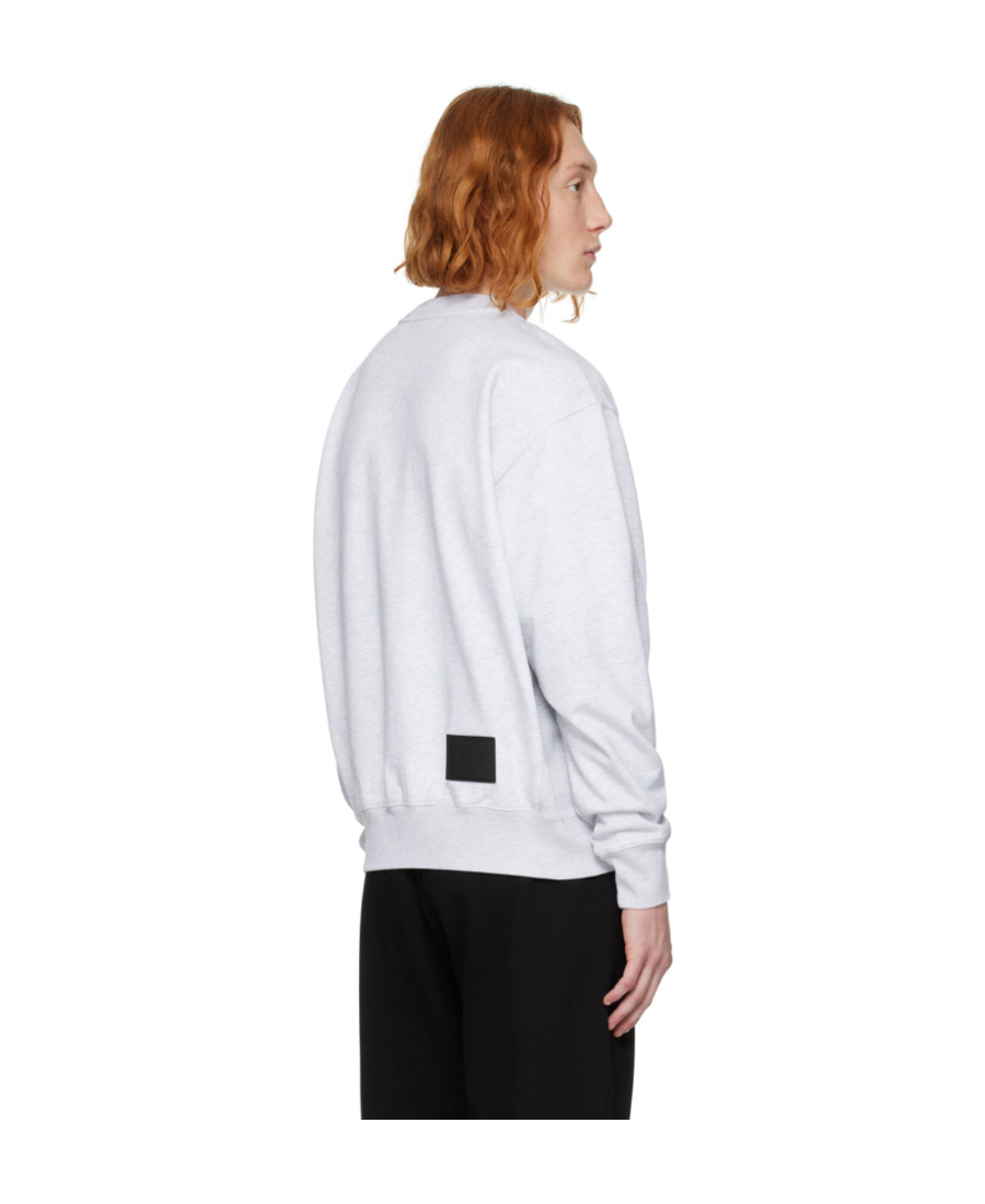 We11 Done Logo Print Cotton Sweatshirt In White