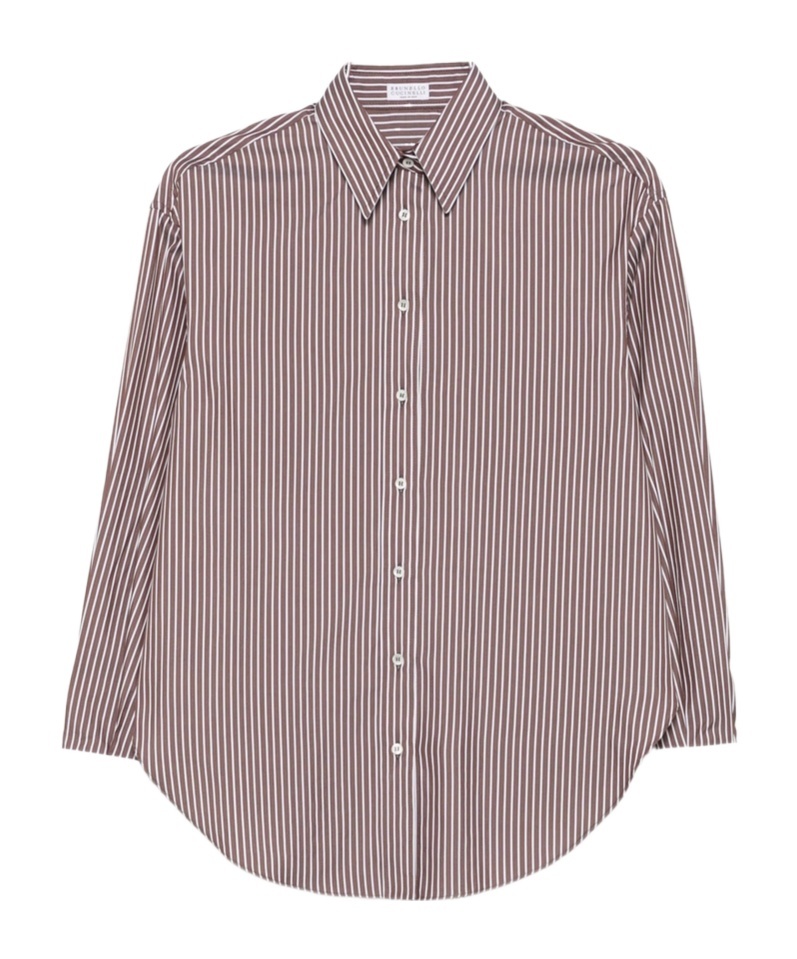 Brunello Cucinelli Brown Shirts In Neutral