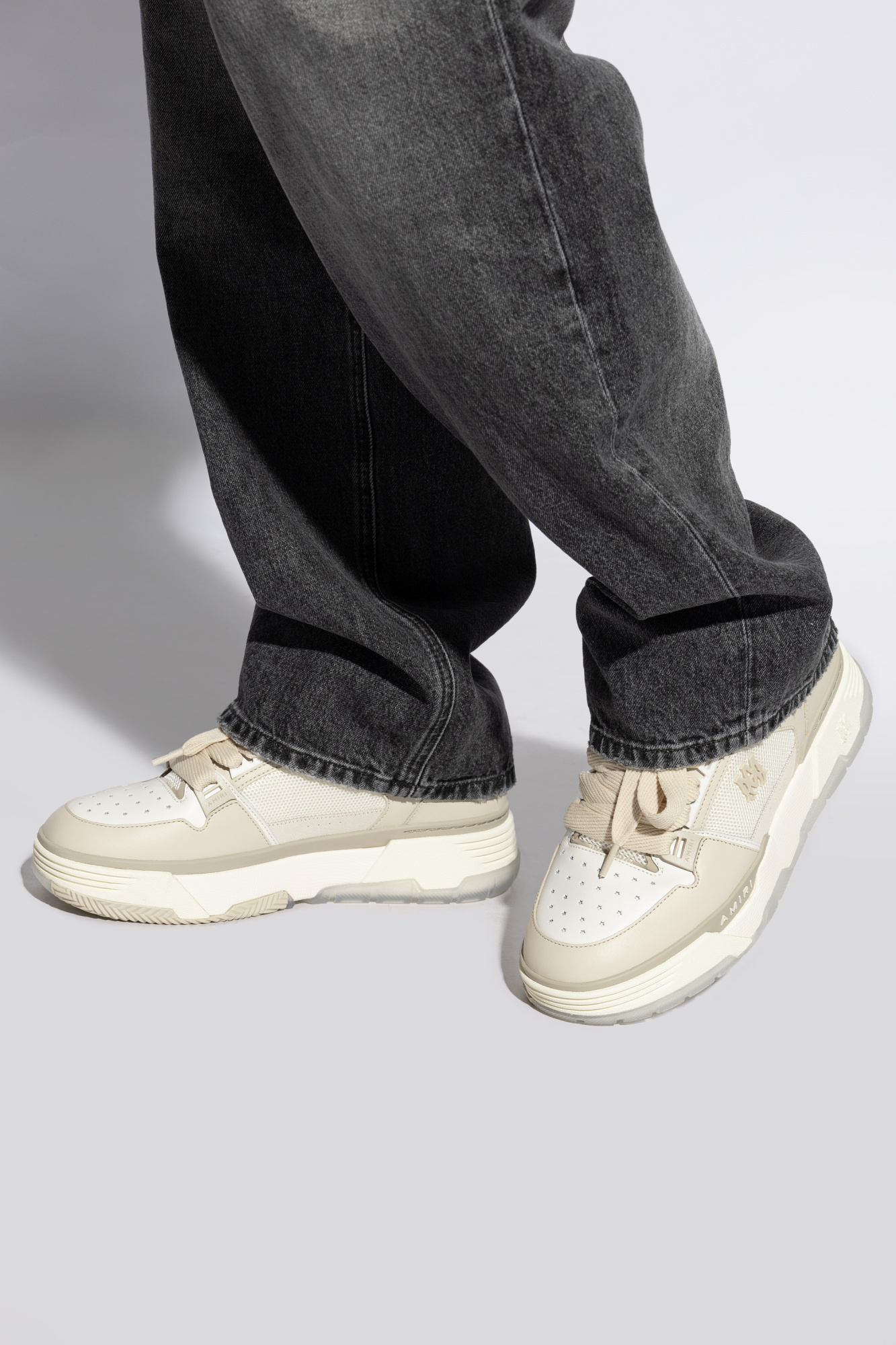 Amiri Ma-1 Logo Print Sneakers In White