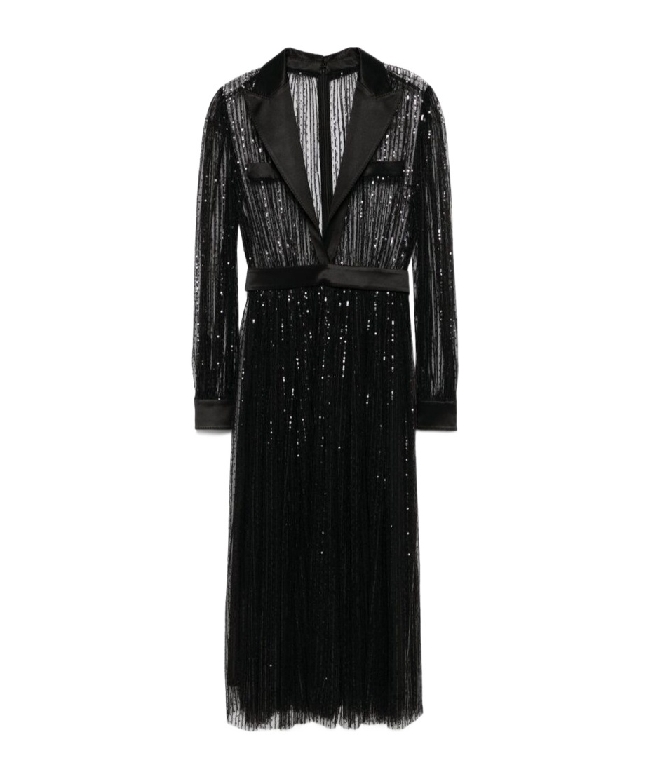 Dolce & Gabbana Sequin-embellished Midi Dress In Black