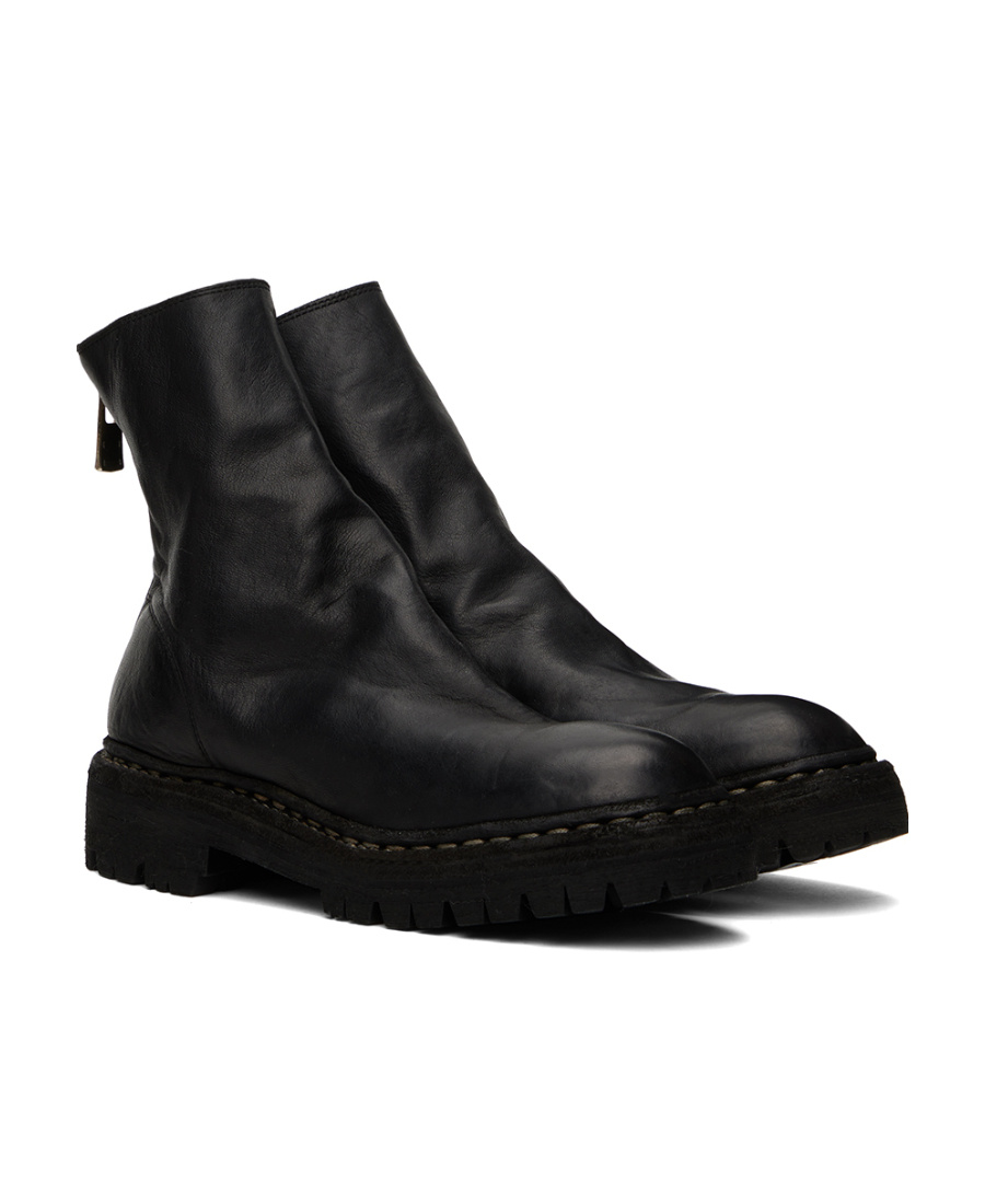 Shop Guidi Zippered Short Boots In Black