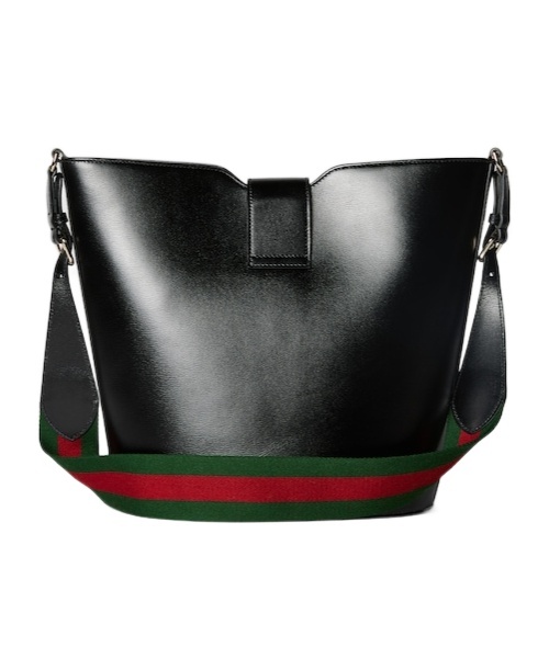 Gucci Black Logo Medium Shoulder Bag In Black
