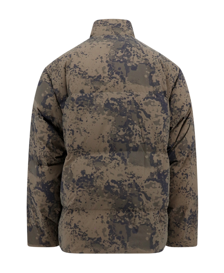 Shop Represent Logo-embroidered Camouflage Puffer Jacket In Black