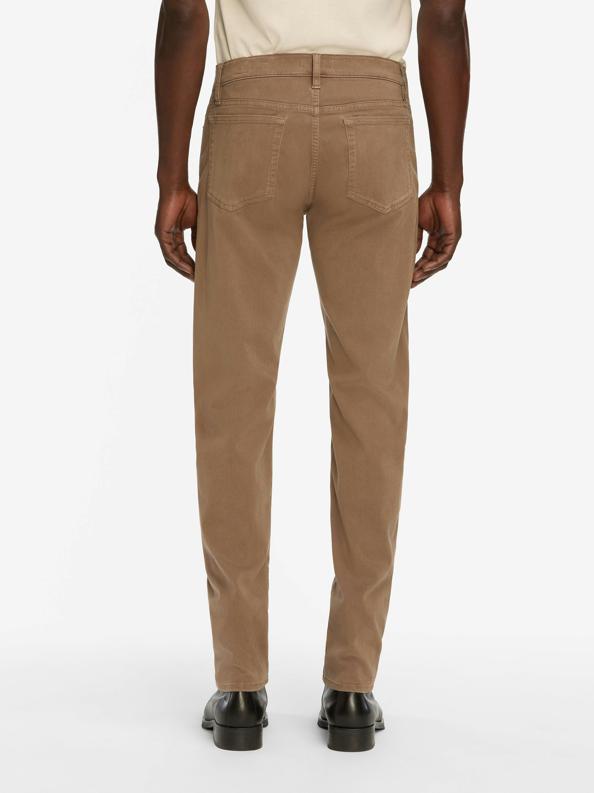Frame Jeans With Belt Loops In Brown
