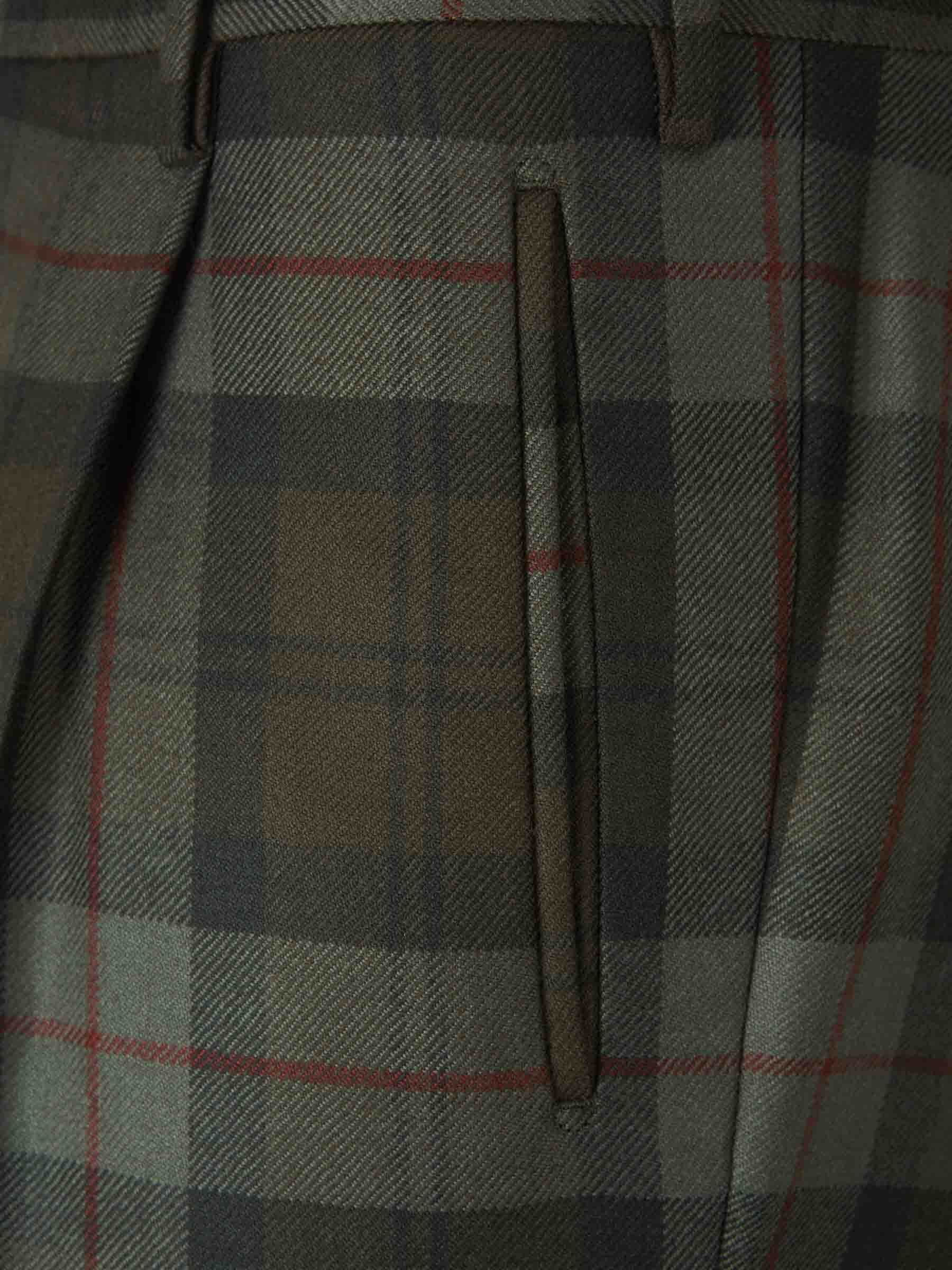 Incotex Checkered Trousers In Black