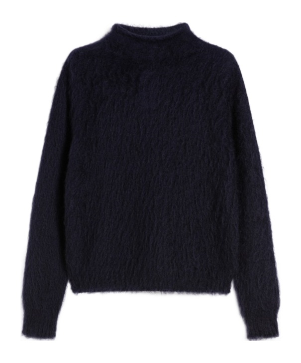Max Mara Mohair-blend Turtleneck Sweater In Blue