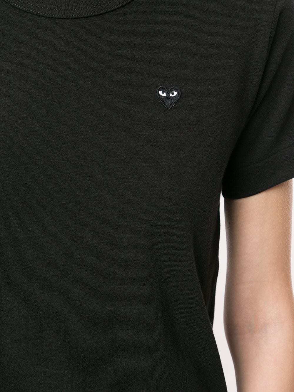 Comme Des Garçons Play Logo-patch T-shirt In Black