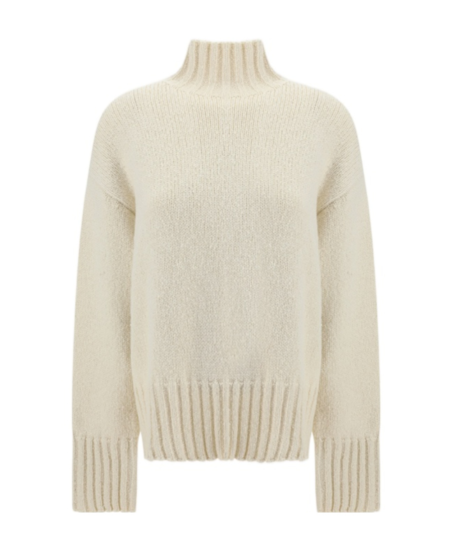 Jil Sander Wool And Silk Sweater Women In Nude