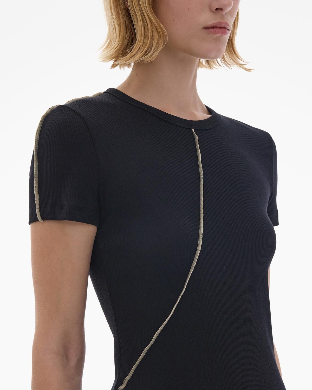 Helmut Lang Twist Cotton T-shirt In Black