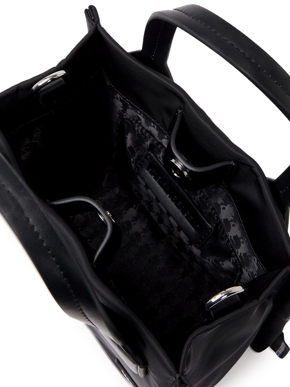 Shop Karl Lagerfeld Small Ikonik Karl Tote Bag In Black