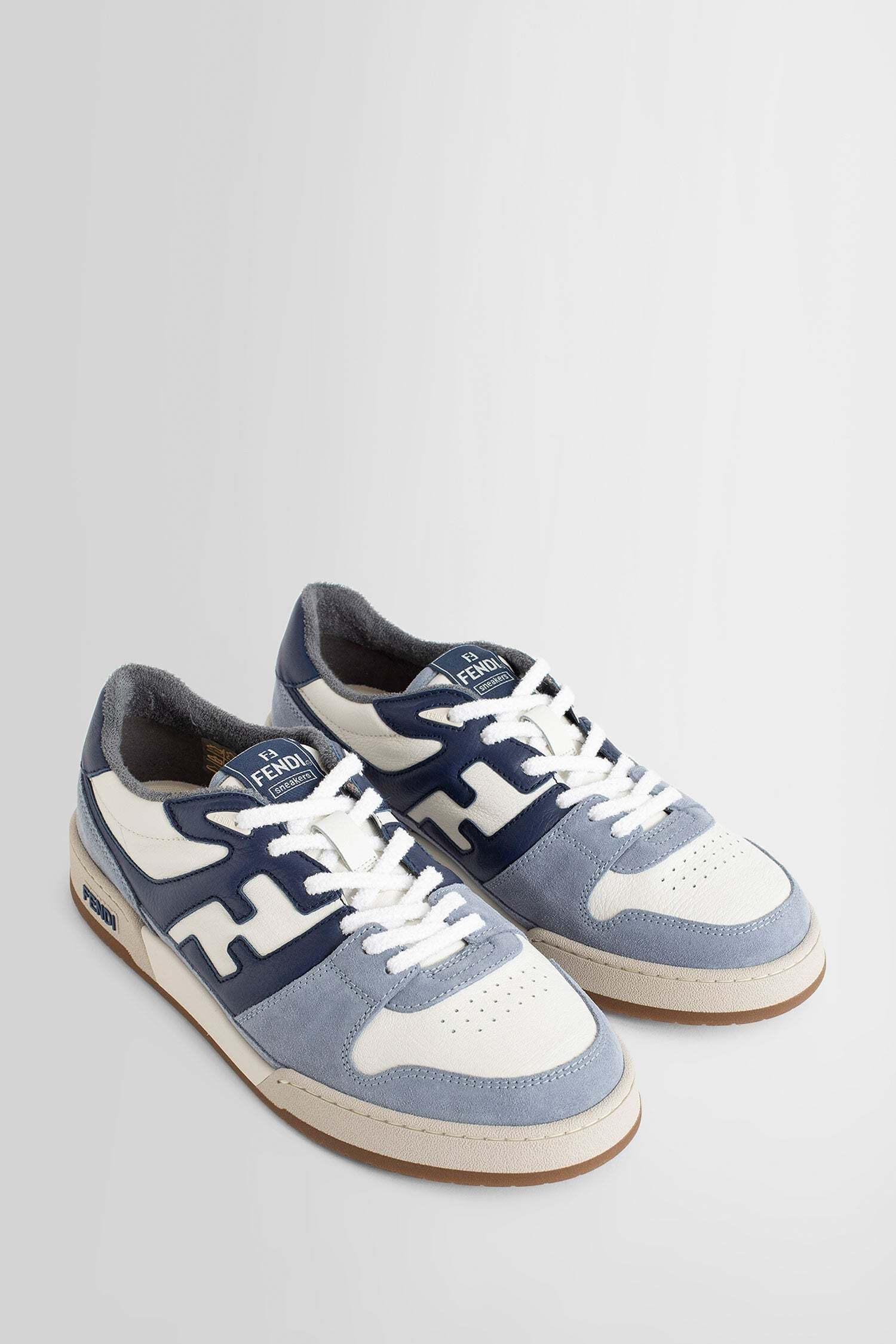 Fendi Low Top Match Sneakers In Blue